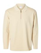 Selected Homme Slhrelaxhank Ls Polo Sweat Kräm