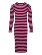 Mads Nørgaard 5X5 Classic Stripe Dubina Dress Rosa