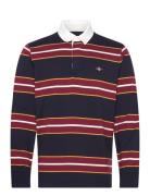 GANT Yarn Dyed Striped Heavy Rugger Marinblå