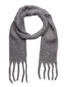 Lindex Scarf Big Fringe Skinny Grå