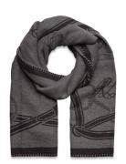 Lauren Ralph Lauren Belting-Motif Jacquard Blanket Scarf Grå