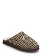 Les Deux Truman Houndstooth Padded Slipper Brun