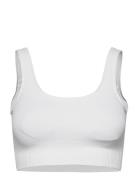 Aim´n White Ribbed Seamless Bra Vit