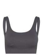 Aim´n Shadow Grey Ribbed Seamless Bra Grå