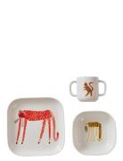 OYOY MINI Moira Tableware Set Strawberry Cat Vit