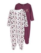 Name It Nbfnightsuit 2P W/F Prune Purple Noos Lila