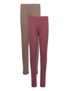 Minymo Sweat Leggings W.aop Brun