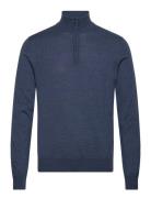 J. Lindeberg Kiyan Light Merino Quarter Zip Blå