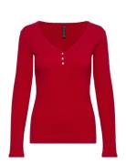Hunkemöller Long-Sleeved Pyjama Top Röd