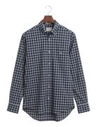 GANT Reg Classic Poplin Tartan Shirt Marinblå
