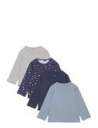 The New Tnsbbaby Boys Basic L_S Tee Multi Pack Marinblå