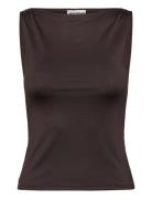 Weekday Annie Boatneck Sleeveless Top Brun