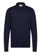 GANT Tencel Wool Ls Polo Marinblå