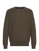 Polo Ralph Lauren Mesh-Knit Cotton Crewneck Sweater Grön
