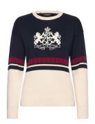 Lauren Ralph Lauren Embroidered-Crest Cotton Sweater Multi/patterned