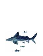 RoomMates Wallstickers - Giant Shark Blå