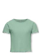 Kids Only Konnella S/S O-Neck Top Jrs Grön