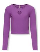 Kids Only Kognessa Life Ls Contrast Cutout Top Jrs Lila