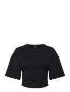 Gina Tricot Soft Touch Ruched Tee Svart