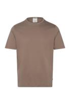 Lindbergh Black Mercerized Cotton Tee S/S Brun