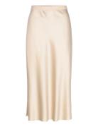 Ahlvar Gallery Hana Satin Silk Skirt Kräm