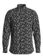Selected Homme Slhslimperformance Aop Shirt Ls Svart