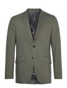 Lindbergh Black Technical Stretch Blazer - Combi Su Khaki Green