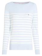 Tommy Hilfiger Co Jersey Stitch Ls Boat-Nk Swt Blå
