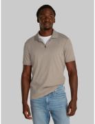 Calvin Klein Liquid Touch Welt Zip Polo Grå