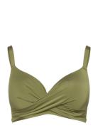 Lindex Bra Lilja Twist Swim Shiny Grön