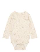 Petit Piao Body L/S Printed Kräm