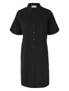 Selected Femme Slfblair 2/4 Short Shirt Dress Noos Svart