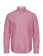 GANT Reg Classic Poplin Stripe Shirt Röd