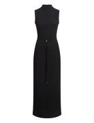 Calvin Klein Crinkle Jersey Ankle Dress Svart
