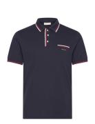 GANT 2-Col Tipping Ss Pique Polo Marinblå
