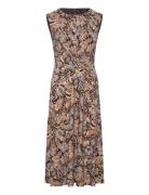 Lauren Ralph Lauren Floral Twist-Front Jersey Dress Brun