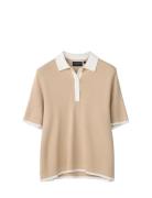Lexington Clothing Full Milano Short Sleeve Knitted Polo Beige