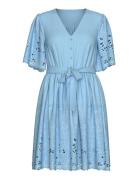 Selected Femme Slfdahlia Ss Short Broderi Dress Noos Blå