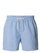 Selected Homme Slhcooper Seersucker Swimshorts W Blå