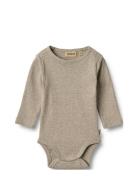 Wheat Rib Body L/S Spencer Beige