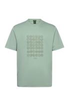 BOSS Tee Print Striped C Grön