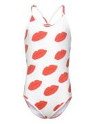 THE ANIMALS OBSERVATORY Octopus Kid Swimsuit White The Animals Röd