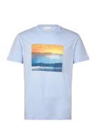 GANT Placed Graphic T-Shirt Blå