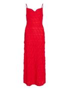Vila Vireja Waterfall Strap Dress/Dc/Ka Röd