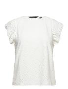 Vero Moda Vmtassa Sl Frill Top Noos Vit