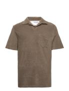 Selected Homme Slhrelax-Terry Ss Resort Polo Ex Khaki Green