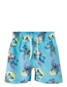 Name It Nmmmic Stitch Long Swimshorts Wdi Blå