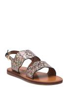 Mango Sandals With Glitter Strap Multi/patterned