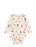 Petit Piao Body L/S Printed Beige