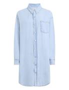 Calvin Klein Jeans Relaxed Denim Shirt Dress Blå